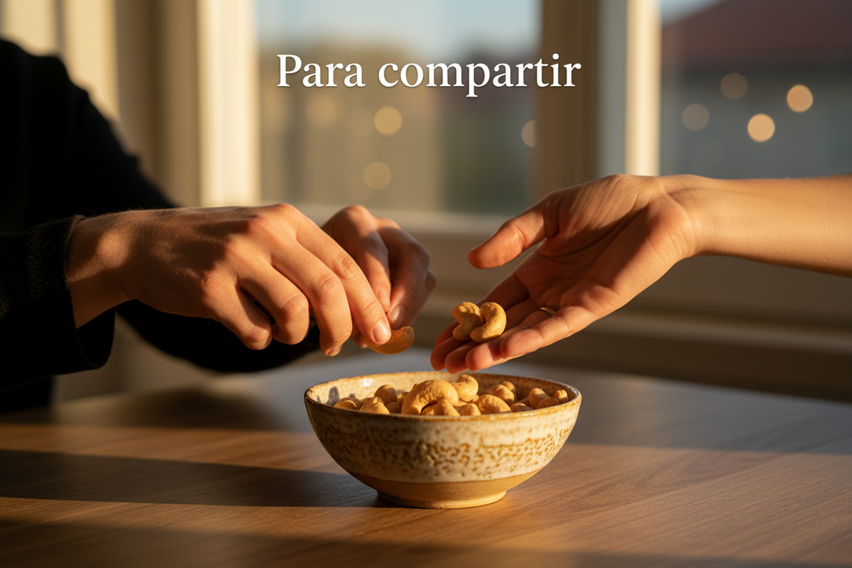 Castañas de cajú para compartir